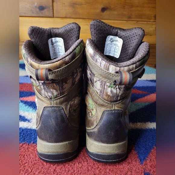 Danner Hunting Boots Mens 7.5 High Ground 8" Real Tree Camo Xtra Green Leather - Picture 5 of 9